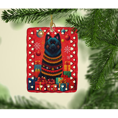 Ornement en porcelaine de Noël allemand