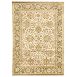 Hand Knotted Wool Area Rug in Camel And Brown