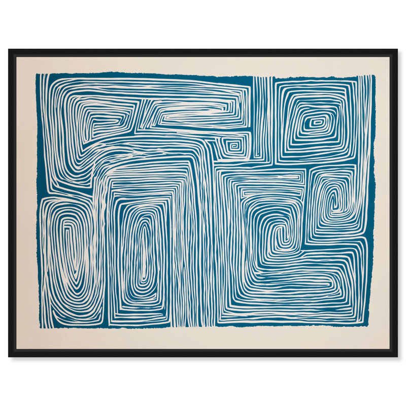 «Maze Loop III», reproduction d'art sur toile par Art Remedy, Structure noire, H 21 po x l 17 po