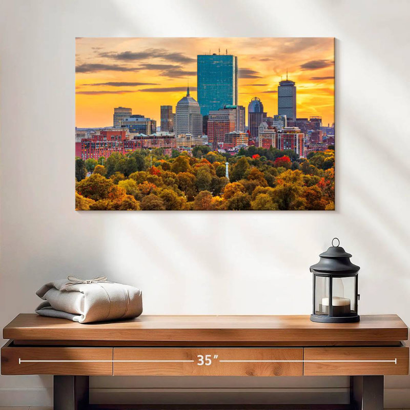 Ravi Boston Autumn Sunset, H 16 po x l 24 po