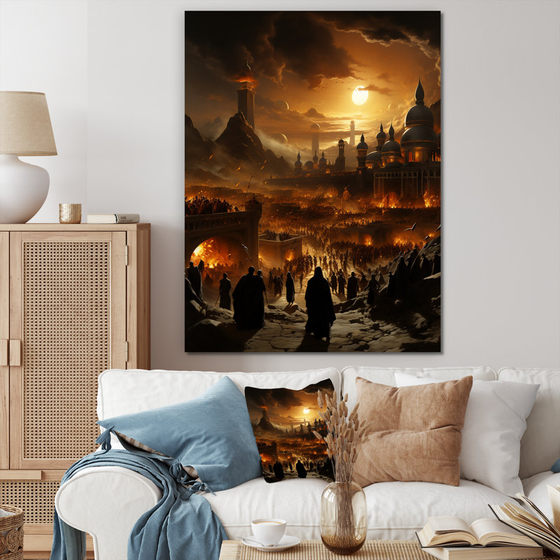 «La nuit de Laylat Al 1», art mural, Toile tendue, H 44 po x l 34 po x P 1,5 po