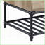 Chêne & amp; Table basse industrielle avec tablette inférieure Sandy Black