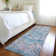 Machine Washable Indoor/Outdoor Xhevrie Denim Rug
