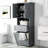 Tall Bathroom Cabinet With Laundry Basket-305203875