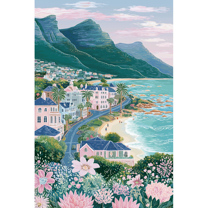 Art mural sur toile bord de mer, H 40 po x l 30 po x P 1,5 po