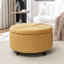 Repose-pieds rond avec rangement en velours Bula-943753748