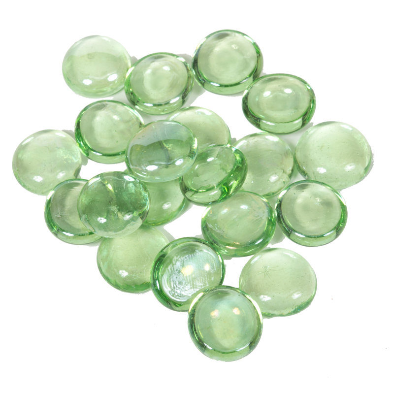 10 lb Verre feu Dagan, Vert clair irisé