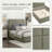 Full-Size Bed Frame, Upholstered Platform Bed, High Headboard With Wooden Frame, Modern Minimalist Style-1030330096
