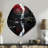 Grey And Red Waterfall Of Eternity II - Nebula Shape Unique Waterfall Wall Clock-106199384