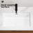 24" L X 16" W White Ceramic Undermount Kitchen Sink, Single Bowl, 8-Inch Internal, Scratch & Chip , Ultra Glossy Surface For Bathroom Heat Smooth Glazed Design