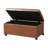 35” Rectangular Faux Leather Storage Ottoman Bench With Casters-1334864975