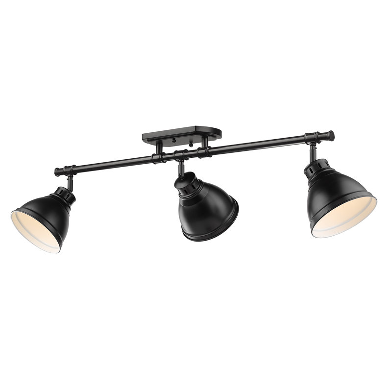 Ensemble d'éclairage sur rail de 35,375 po à 3 lumières Drakeford, Étain, Blanc