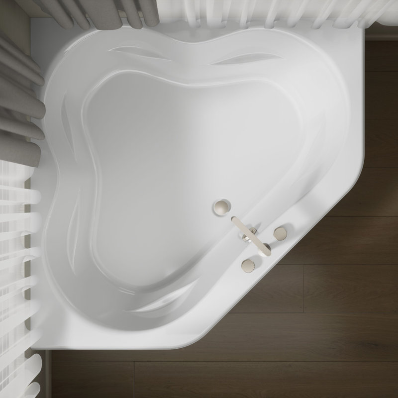 Tercet 60" x 60" Soaking Bathtub, White