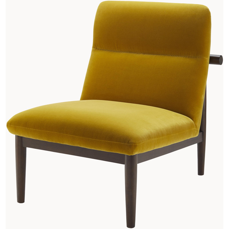 Deveon Modern Accent Chair, Burnt Orange 100% Cotton;Polyurethane