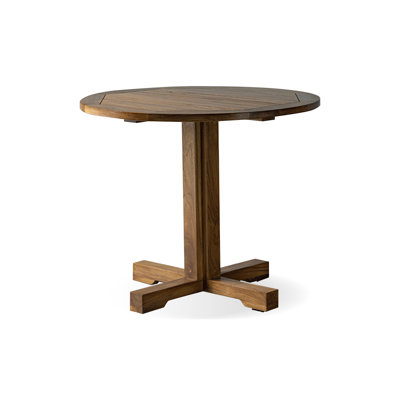 Table de salle à manger ronde en bois massif noyer