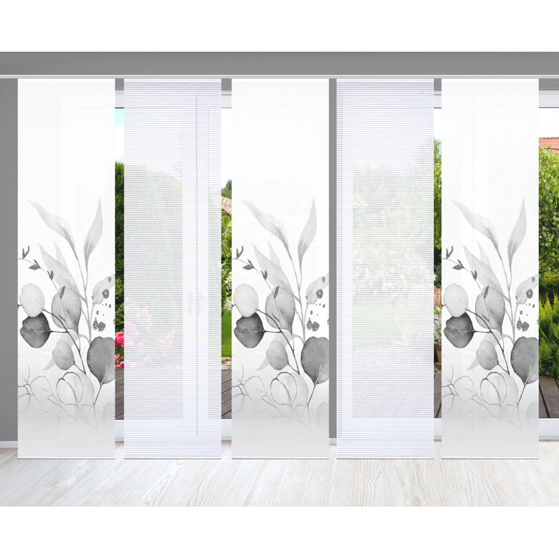 Semi Sheer Sliding Panel, in Grey