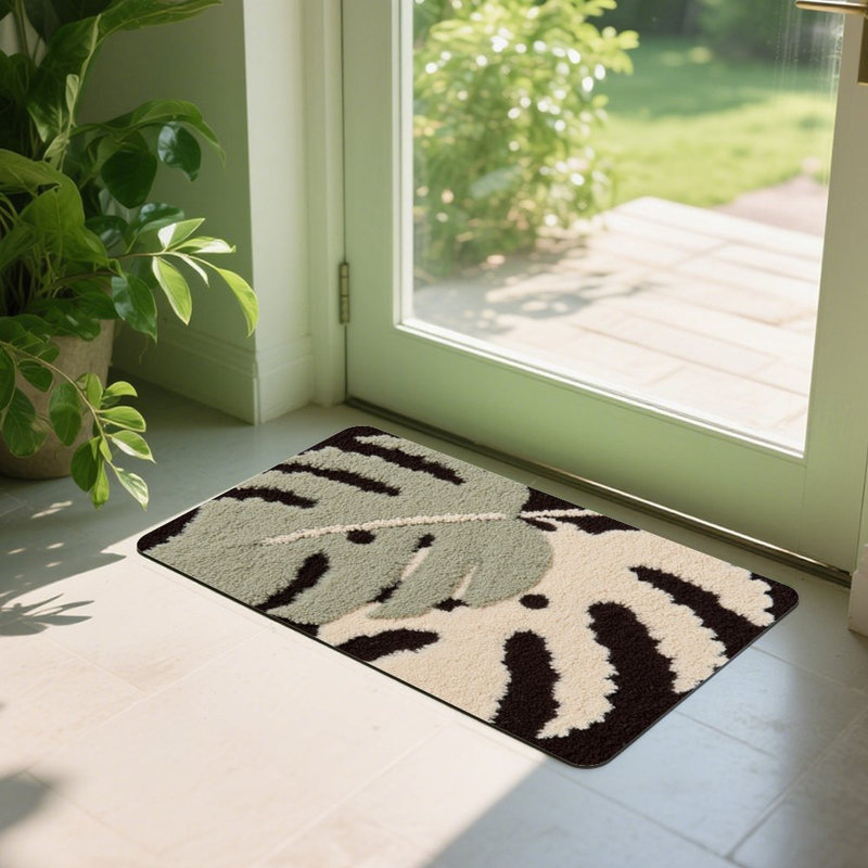 Paillasson Monstera pour l'extérieur et l'intérieur, 36 po x 24 po