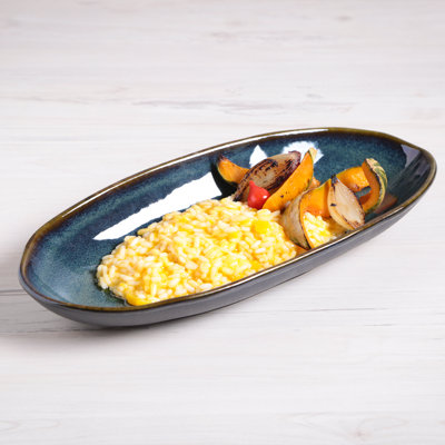 Commercial Dishwasher Safe 12.6'' Stoneware Appetizer Plate , Set of 4