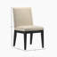 Chaise d'appoint en tissu beige et finition noire Froja (ensemble de 2)