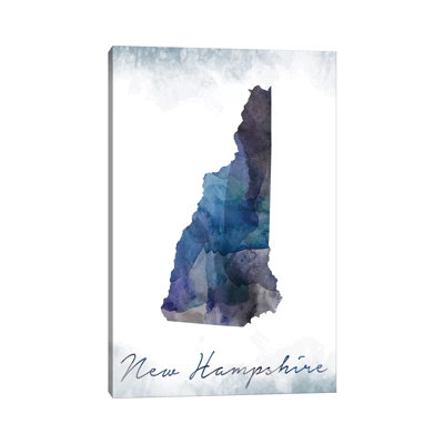 New Hampshire State Bluish - Print on Canvas