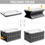 Bac de rangement pliable 64L avec couvercles en plastique gris (ensemble de 4)