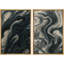 Art mural abstrait, ensemble de 2 reproductions d'art encadrées sur toile-118759344-118759347