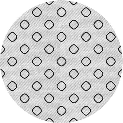 Tapis blanc/noir à motifs