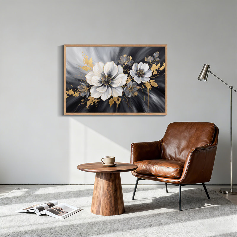 Art sur toile tourbillon foncé, H 36 po x l 48 po