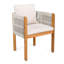 Ensembles de salle à manger de patio moderne, 7 chaises en corde d'acacia pour la cour arrière