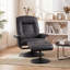 Fauteuil inclinable en cuir avec repose-pieds pivotant à 360 ° Meleri