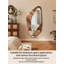 Miroir mural rétro en bois massif