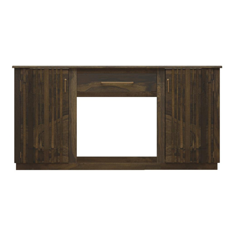 Dark Mezquite 1 Drawer, 2 Doors Fireplace TV