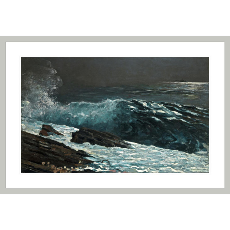 «Sunlight on the Coast» par Winslow Homer - impression giclée encadrée, 28,37 po H x 41,5 po L