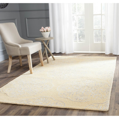 Harger Hand Tufted Wool Damask Rug