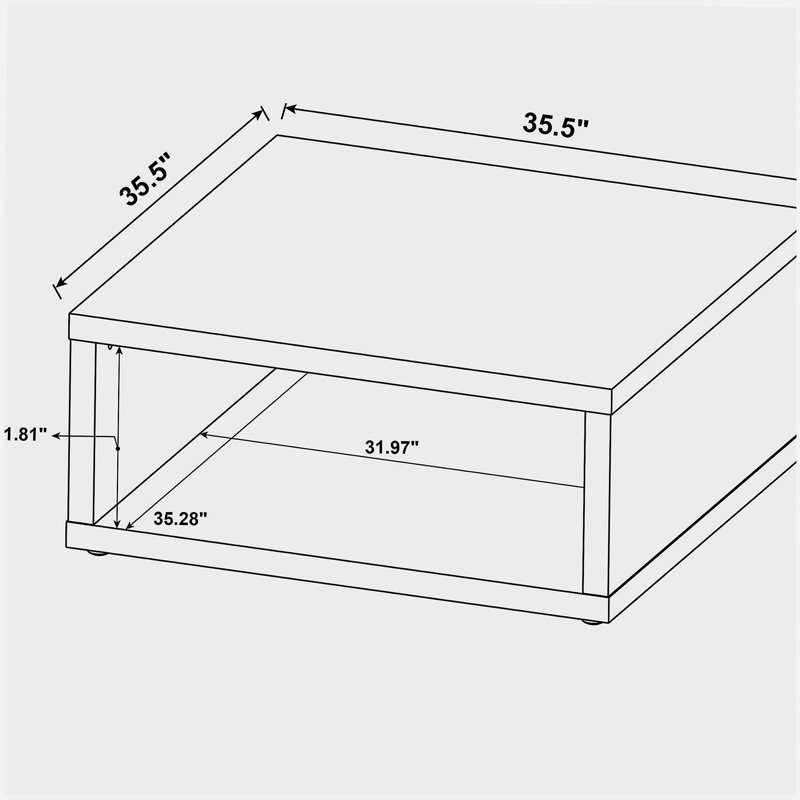 Table basse Flint, Brun