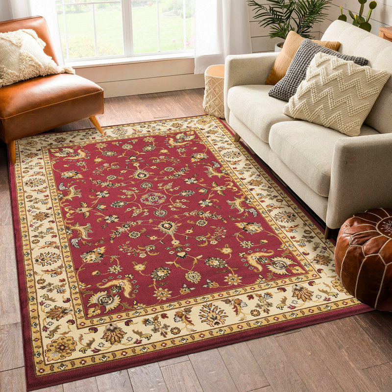 Classic GC_VIN5006 Red 5 Ft. 3 In. X 7 Ft. 3 In. Area Rug, Rectangle 5'4" x 7'4"