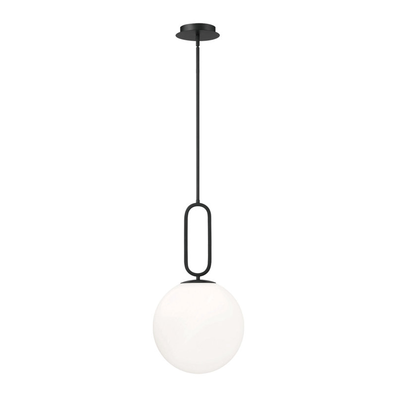 1 - Light Pendant, Acid Opal/Matte Black, 22.75" H x 11.75" W x 11.75" D
