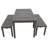 Roann Rectangular Table with 4  Bench Garden Set Coffee