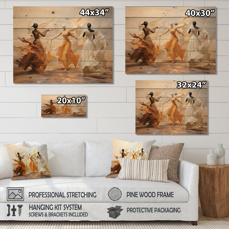 Bridger - Décoration en bois tendance sur bois de pin naturel, H 24 po x l 32 po