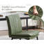 Upholstered Metal Accent Dining Chairs PU Leather Modern Industrial Kitchen Chairs with Backrest for Living Room Restaurant-1313307048