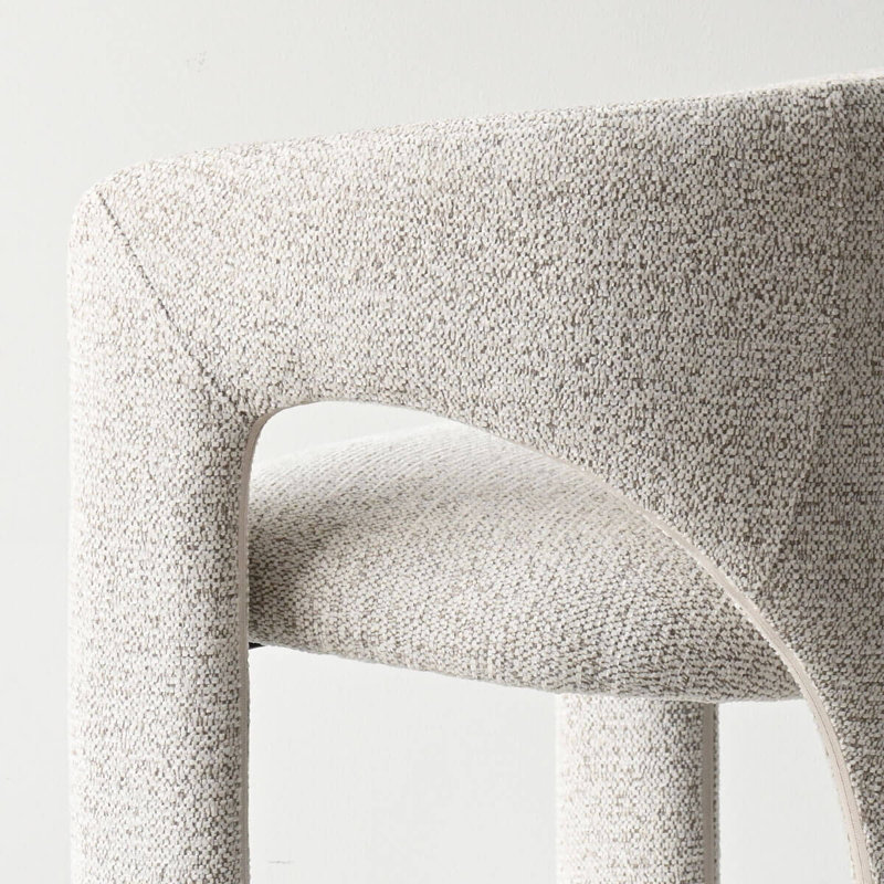 Ensemble de table de salle à manger extensible de 47 po à 83 po avec fauteuils bouclés rembourrés, ensemble de salle à manger extensible moderne 3-en-1