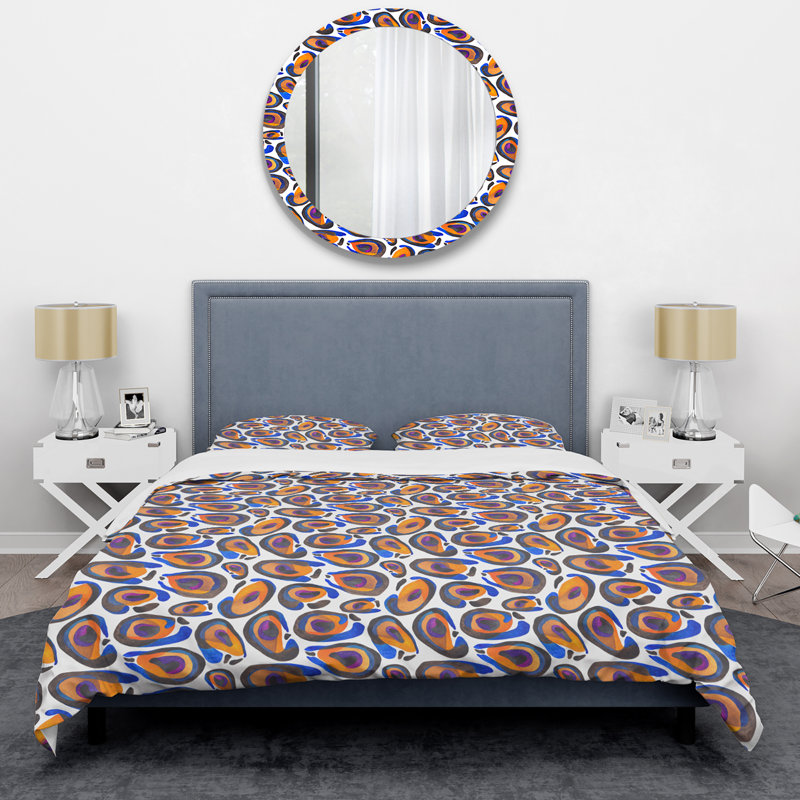 Watercolor Animal Polyester Abstract Duvet Cover Set