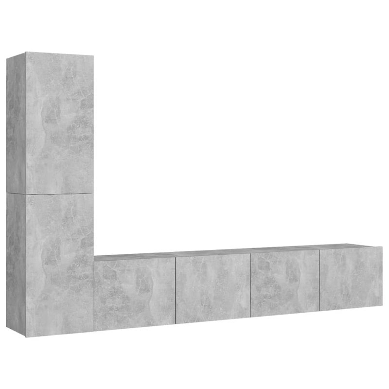Karmello Unfinished TV Stand for TVs up to 70", Concrete Grey