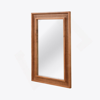 Rectangle Wood Frame Decorative Mirror For Home Decor