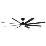 Hydra 96" 8 - Blade Smart Ceiling Fan with LED Light Kit and Remote Control Included, Works With Alexa and iOS or Android App