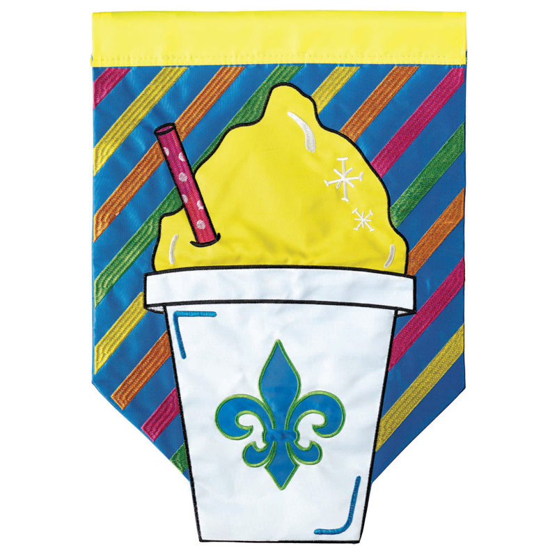 Drapeau de jardin en polyester Snoball, H 42 po x l 29 po
