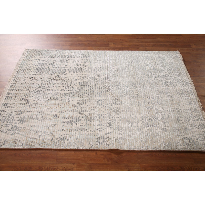 Tapis oriental moderne et abstrait all-over 4 x 6