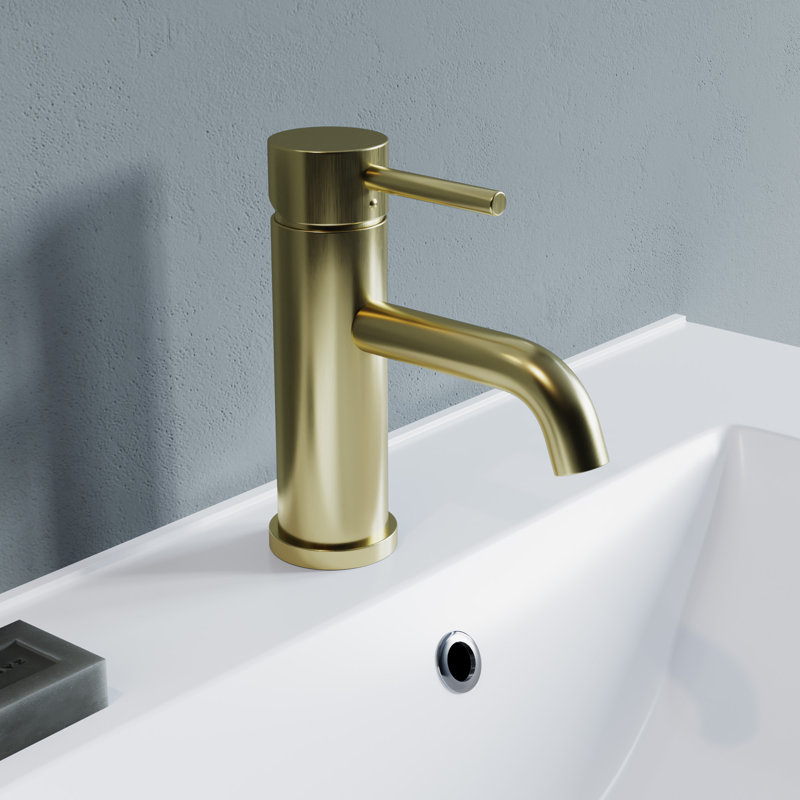 Single-Hole Bathroom Faucet, Gold