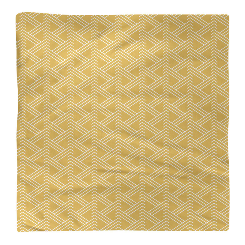 Serviette de table en coton Zig Zag, H 0,1 po x l 22 po x P 22 po, Croisé en coton, Jaune foncé