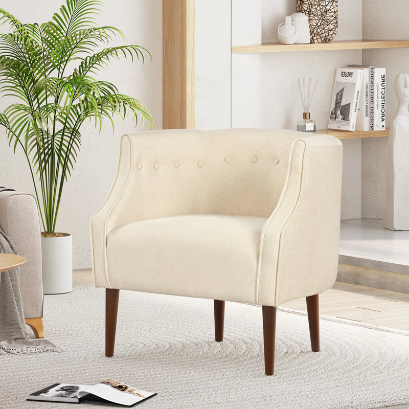 Chaise de baignoire contemporaine rembourrée, Beige
